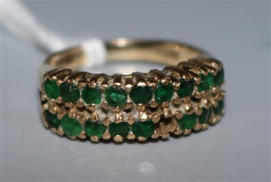 9ct gold gem set ring